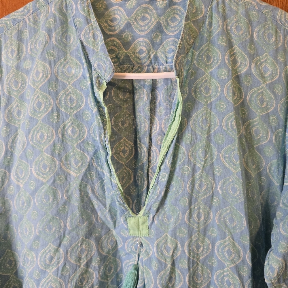 Dolma Blue and Green Patterned Tunic Dress XL - Picture 5 of 5